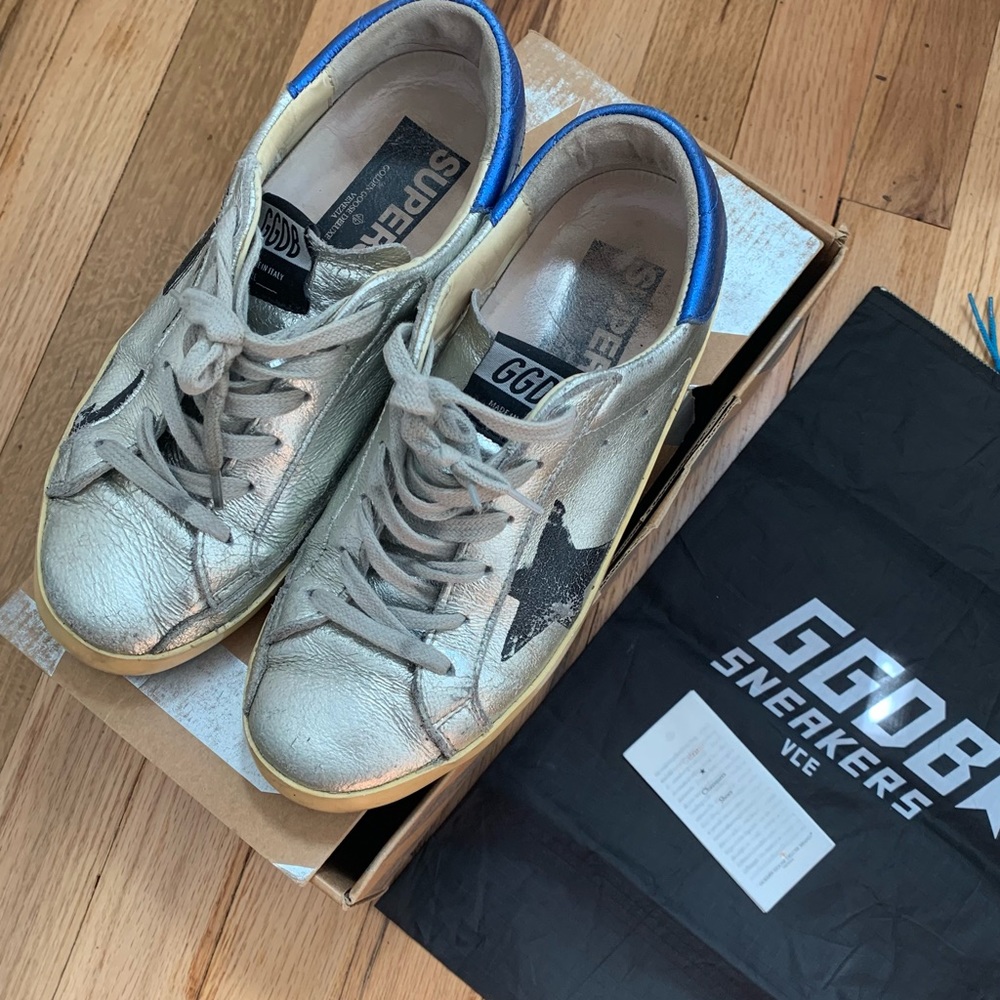 Golden Goose Silver Sneakers - Picture 1 of 11